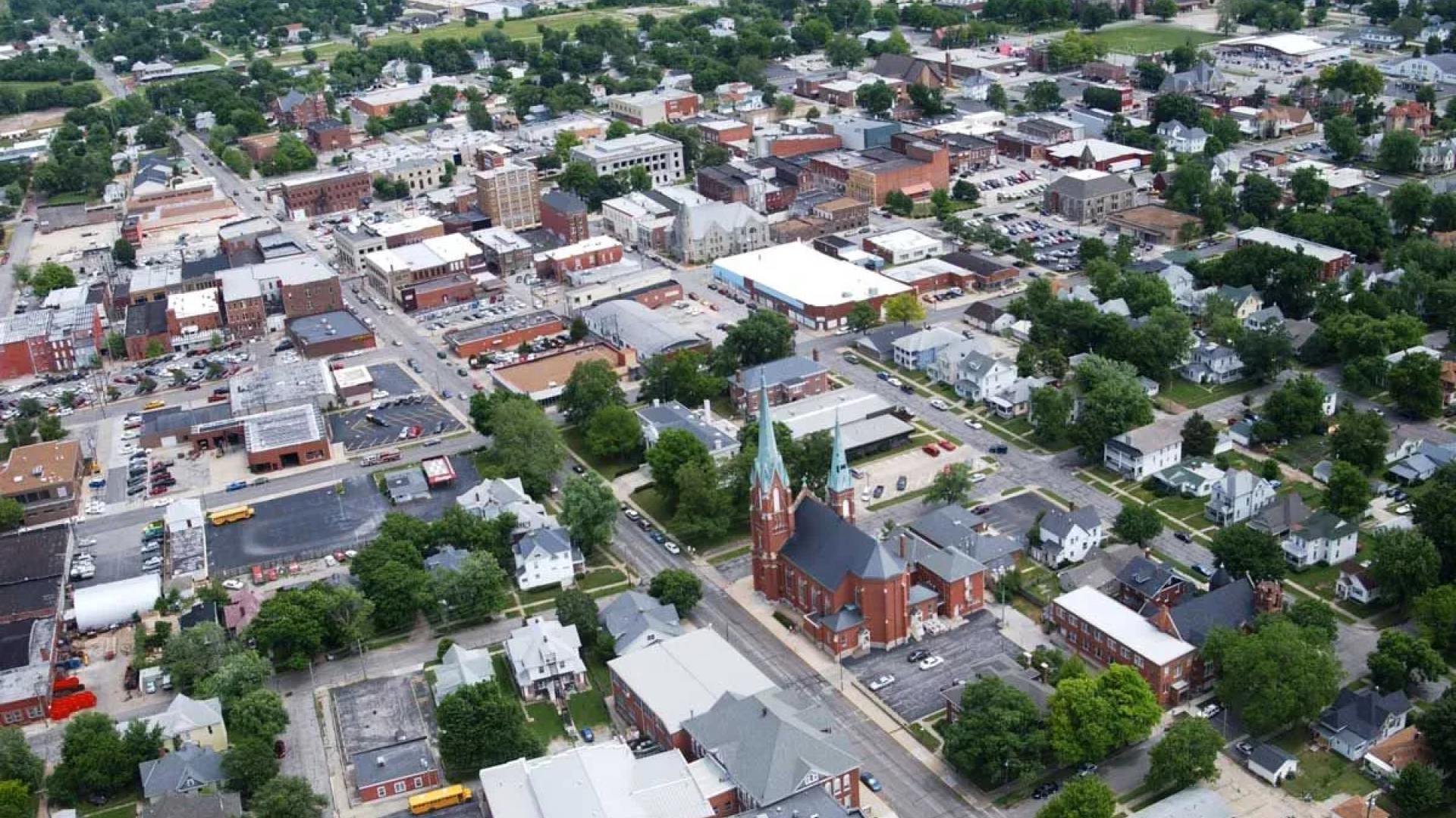 arial view of sedalia missouri