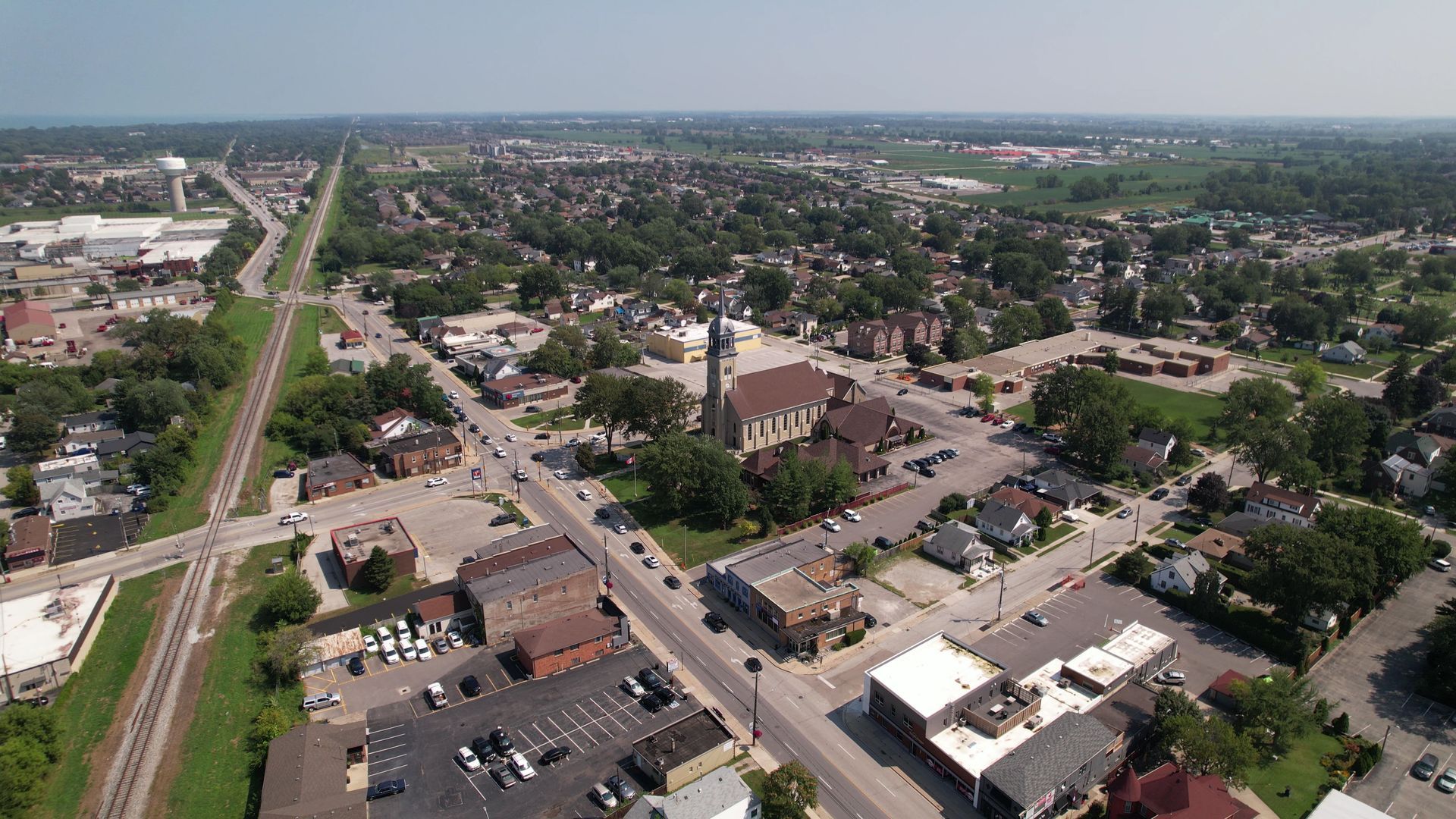 arial view of city