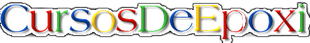 The word cursos del epoxi is written in different colors