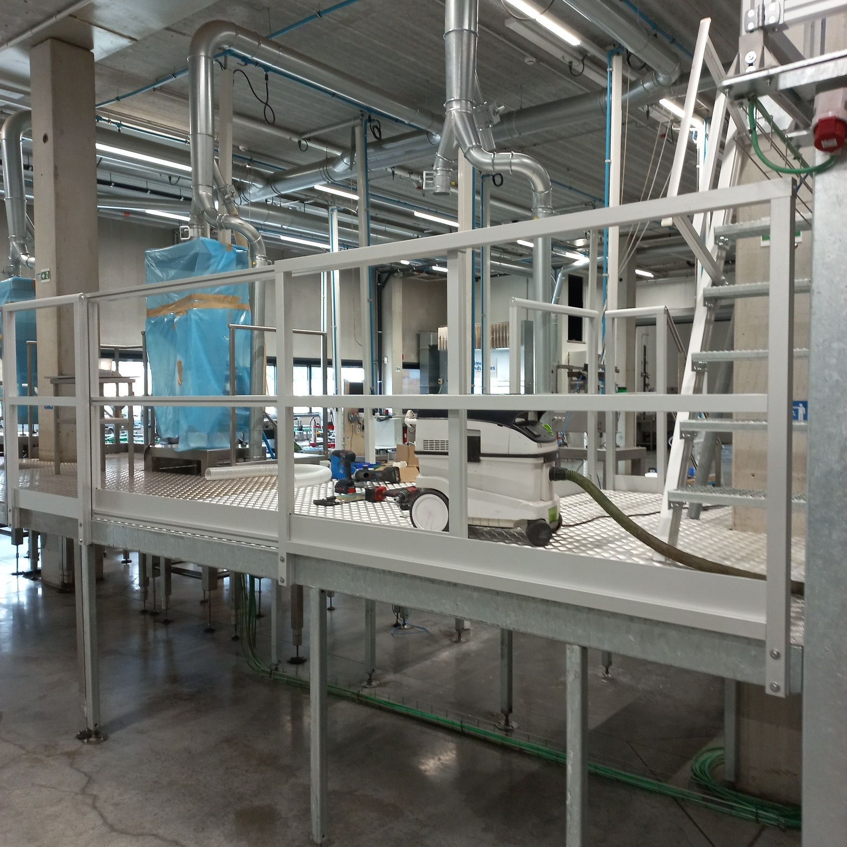 Balustrade werkplaats in profiel 45x45