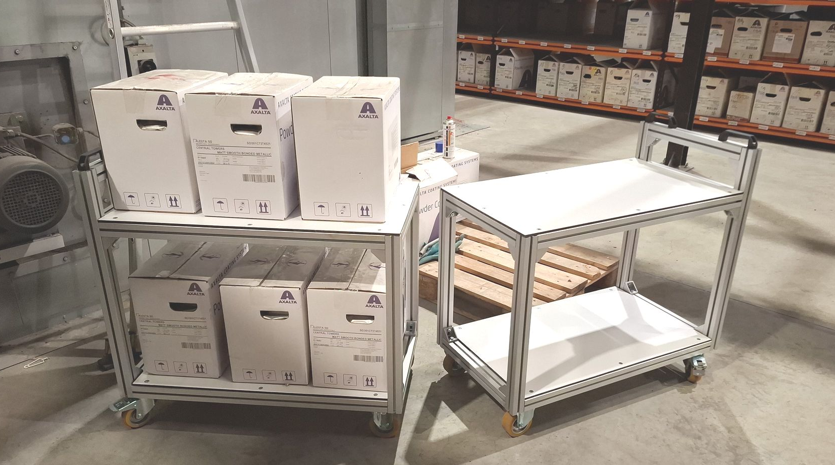 Rolkarretjes op maat in profiel 45x45