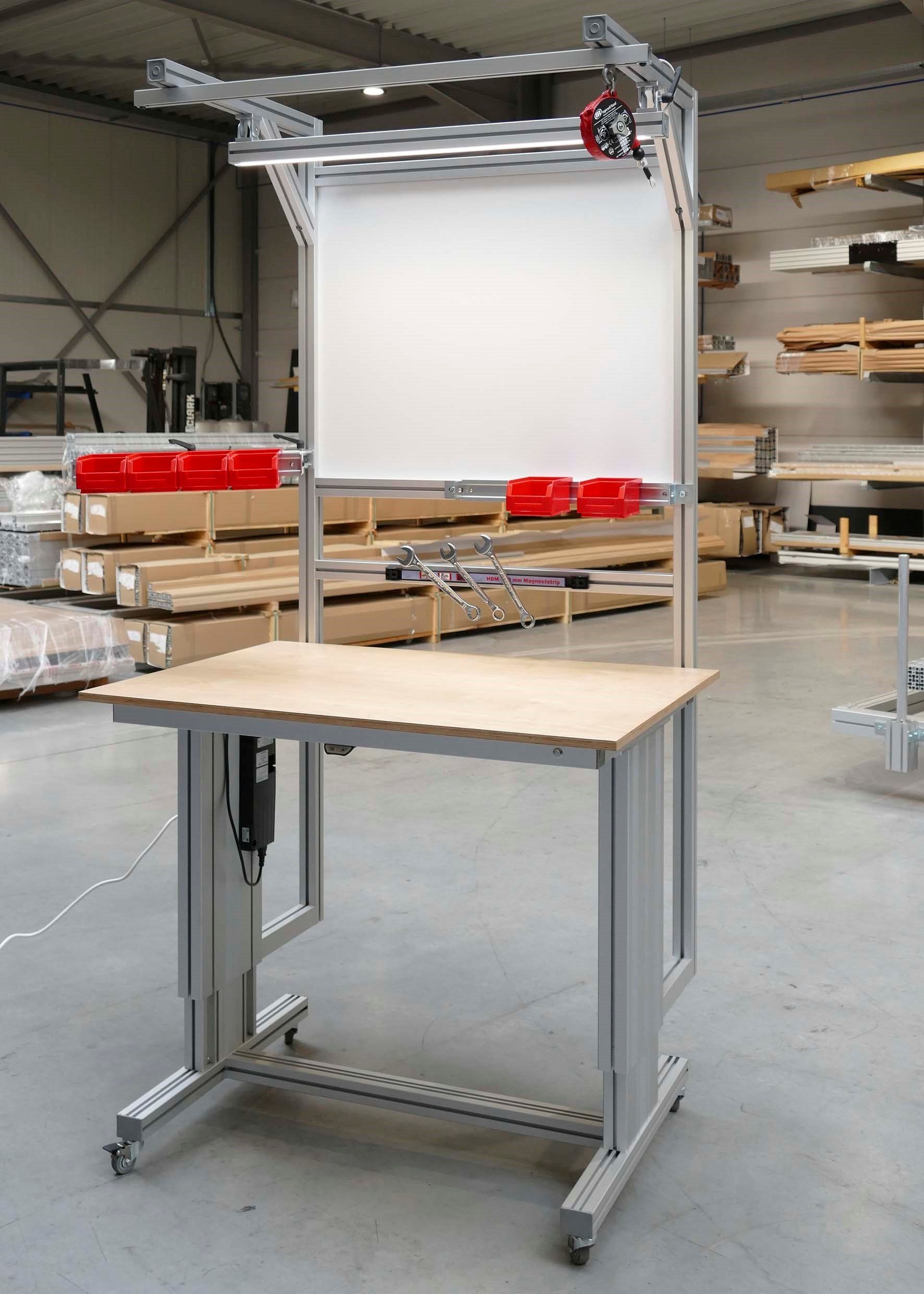 Werkstation in aluminiumprofielen Alumes Ledegem