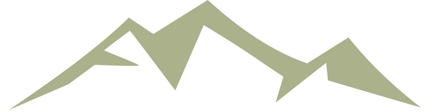 Light green mountain range graphic.