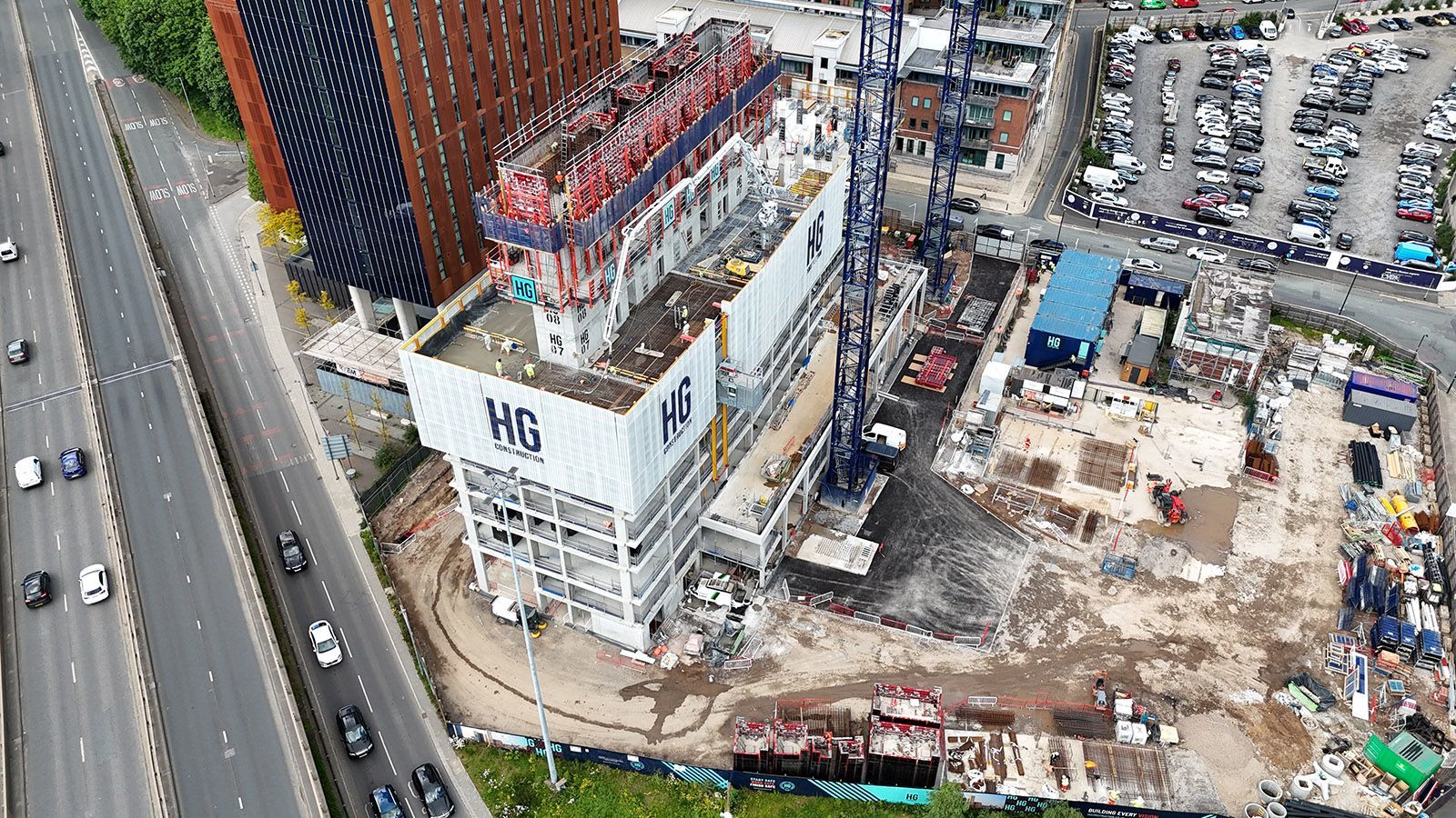 The Large Letter Company HG Construction hoardings aerial photo 2