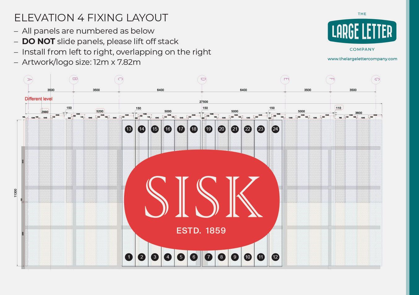 The Large Letter Company - Sisk technical drawing