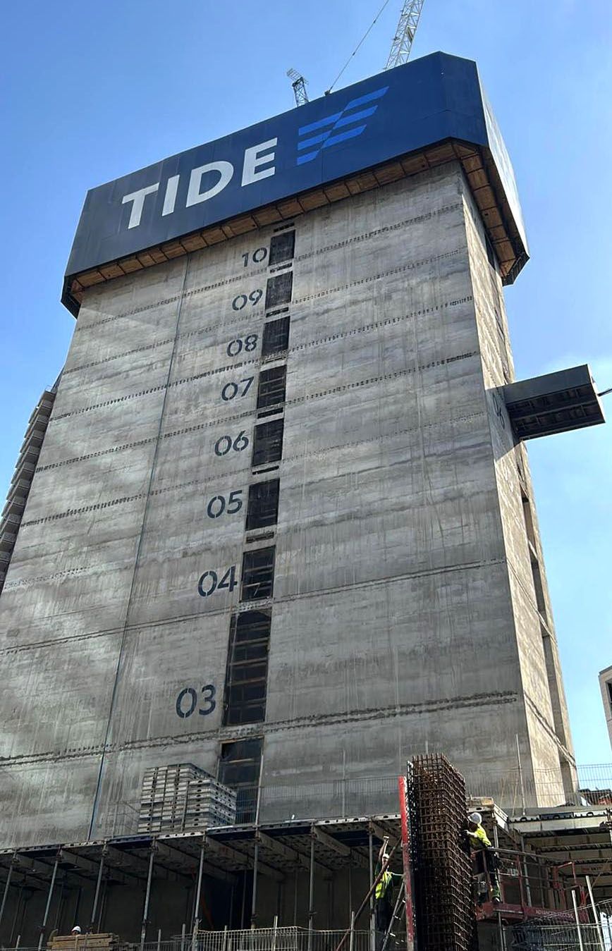 The Large Letter Company - painted Tide logo large format cladding