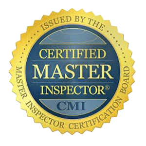Gold-rimmed circular seal with a dark blue center, reading