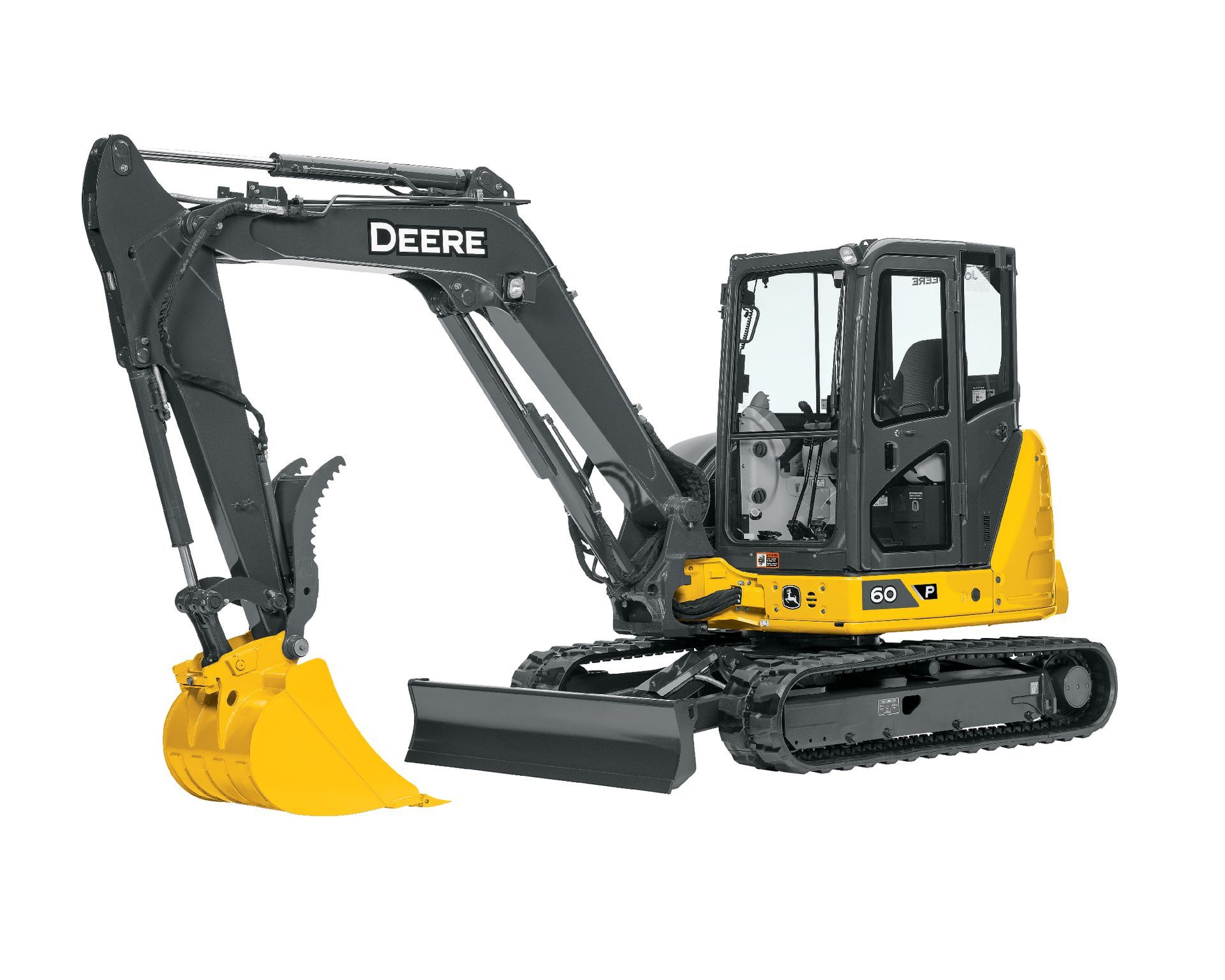 John Deere excavator studio image