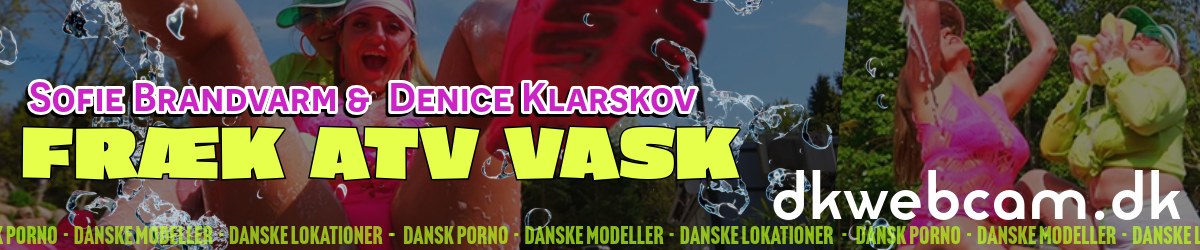 Klik for at gå til filmen på DKWebcam.dk Et banner for en y film to piger på en atv vand, masser af farver og dkwebcam logo dansk