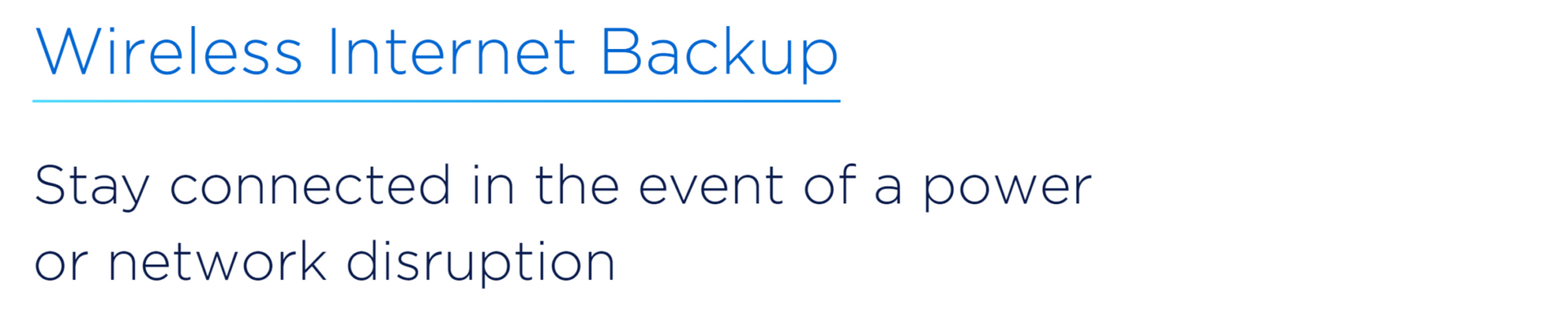 Wireless internet backup