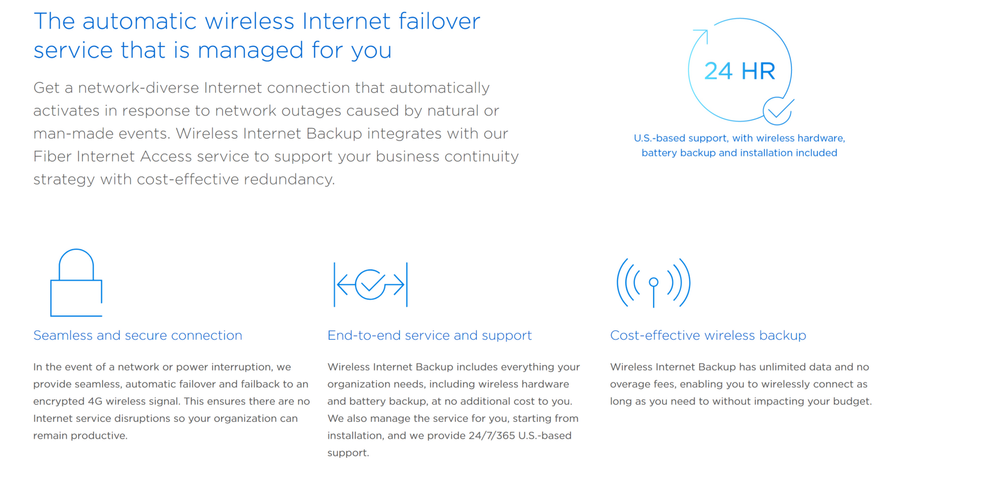 Wireless internet backup