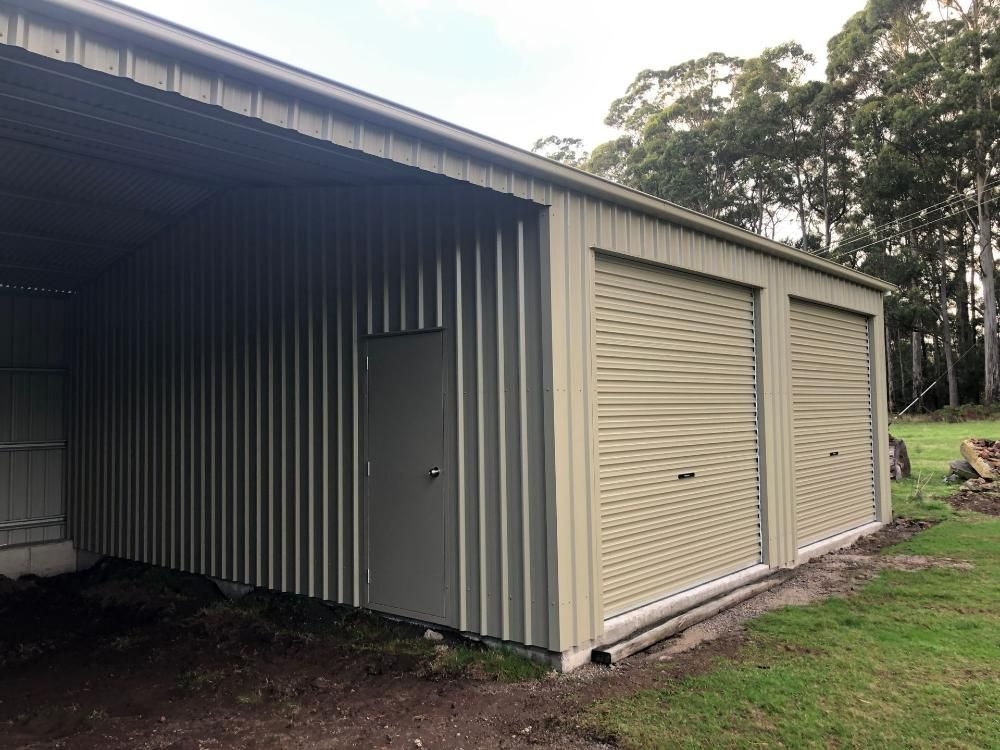 Patio With Wooden Furniture — Urbon Sheds in Uki, NSW