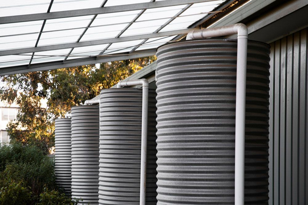 White Water Storage Tank — Urbon Sheds in Uki, NSW