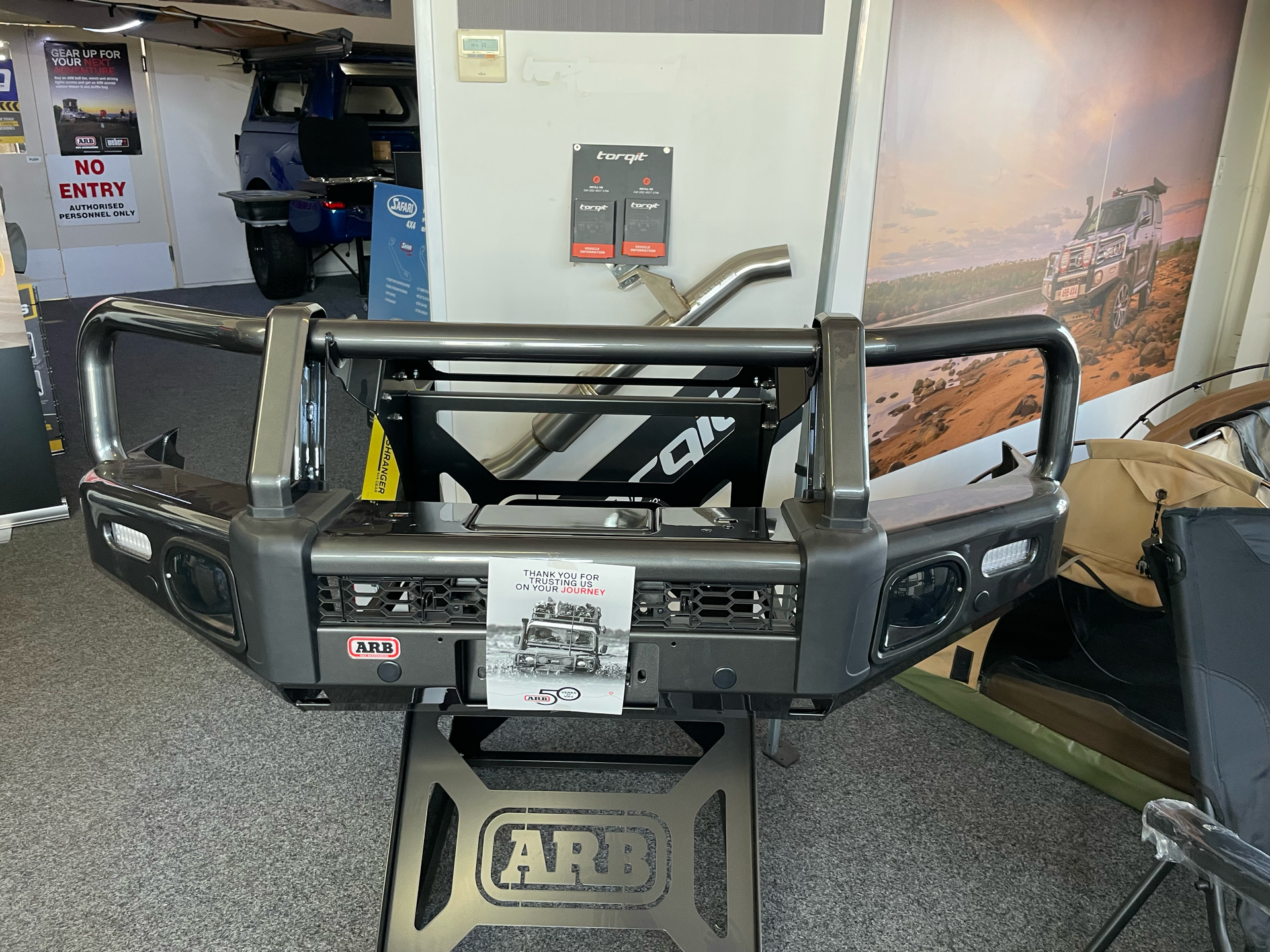 Black Metal Vehicle Bumpers and Components — Stay on Track 4X4 Accessories in Gladstone Central, QLD