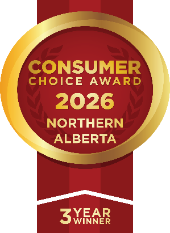 Consumer Choice Award 2026 Northern Alberta for 3 years consecutive