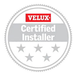 RoofRepairs.ca - A seal that says velux certified installer on it.