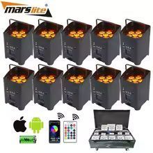 Wireless DMX LED Uplights with Charge Case (10-Pack) hire in Sydney