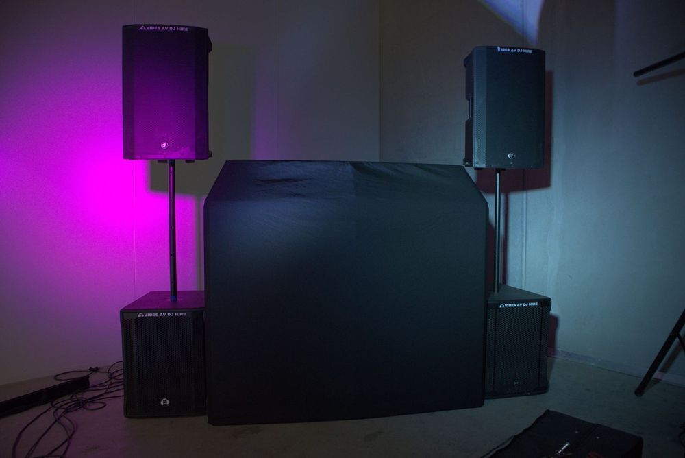 Speaker & Subwoofer Package - original product photographs on a clean white background
