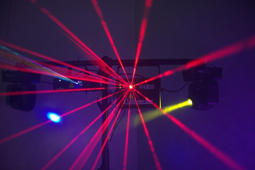 XDJ-RX, PA, Subwoofer & Truss Lighting Package - original product photographs on a clean white background
