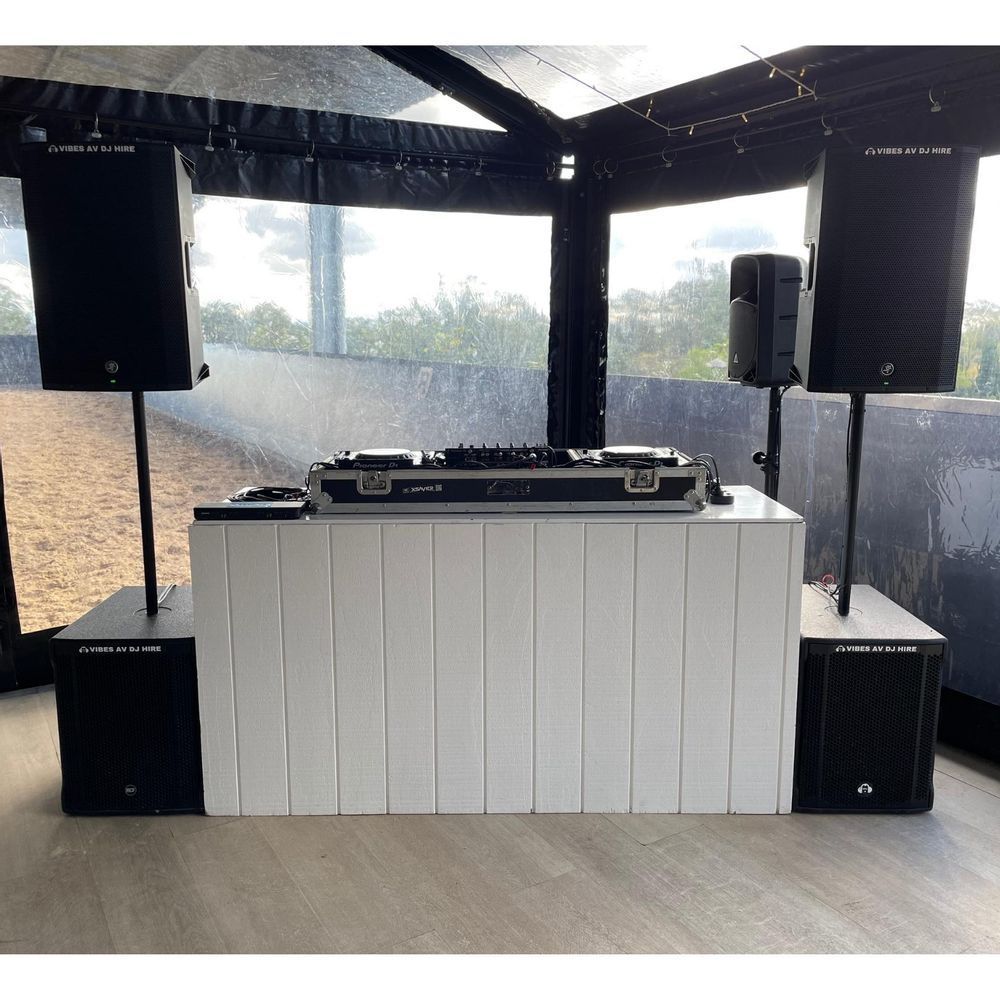 Speaker, Subwoofer & Booth Monitor Package - original product photographs on a clean white background