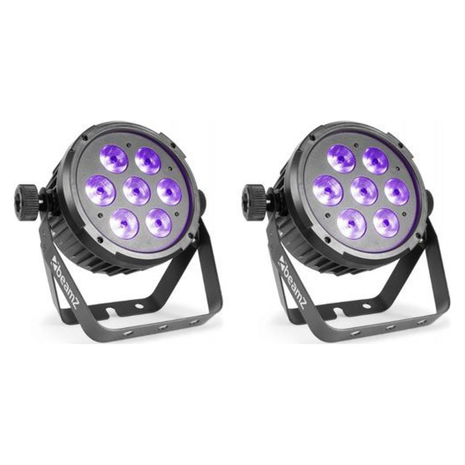 Beamz BT280 RGBAW-UV Flatpar (Pair) - original product photographs on a clean white background