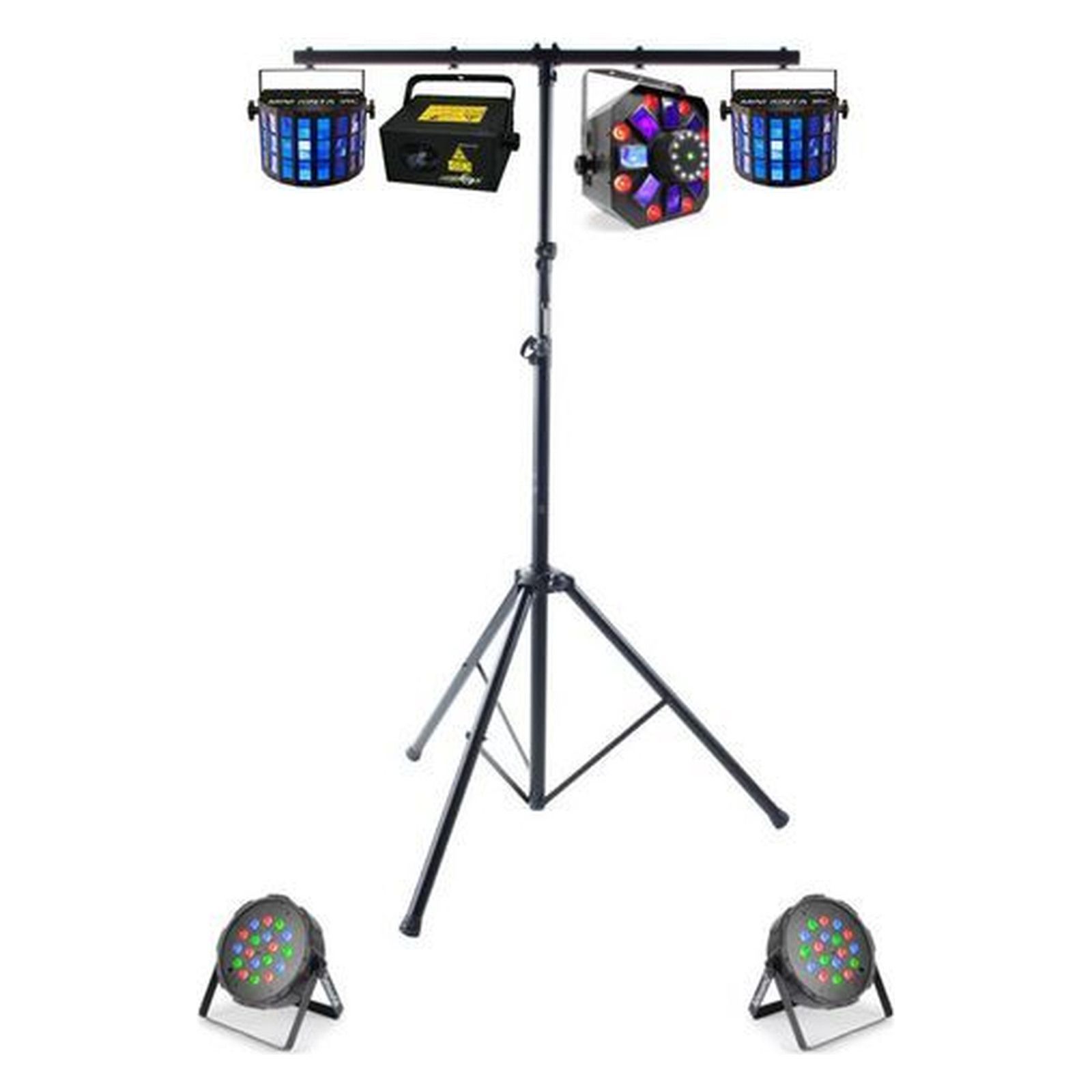 DIY Party Lighting Package, original equipment stock-photo package layout on white