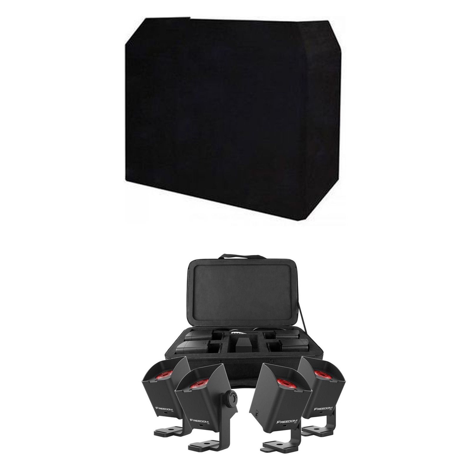 DJ Booth & Uplight Styling Package — original equipment stock-photo package layout on white