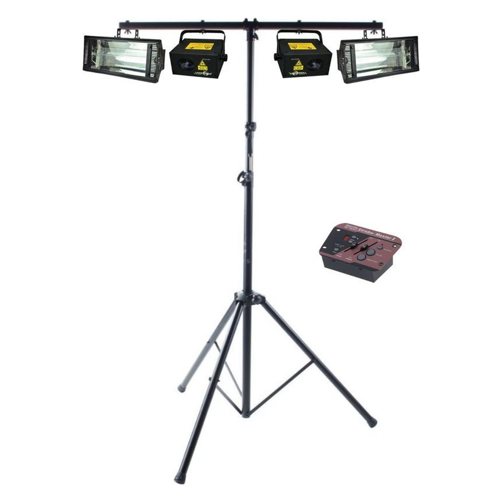 Laser & Strobe Package, original equipment stock-photo package layout on white