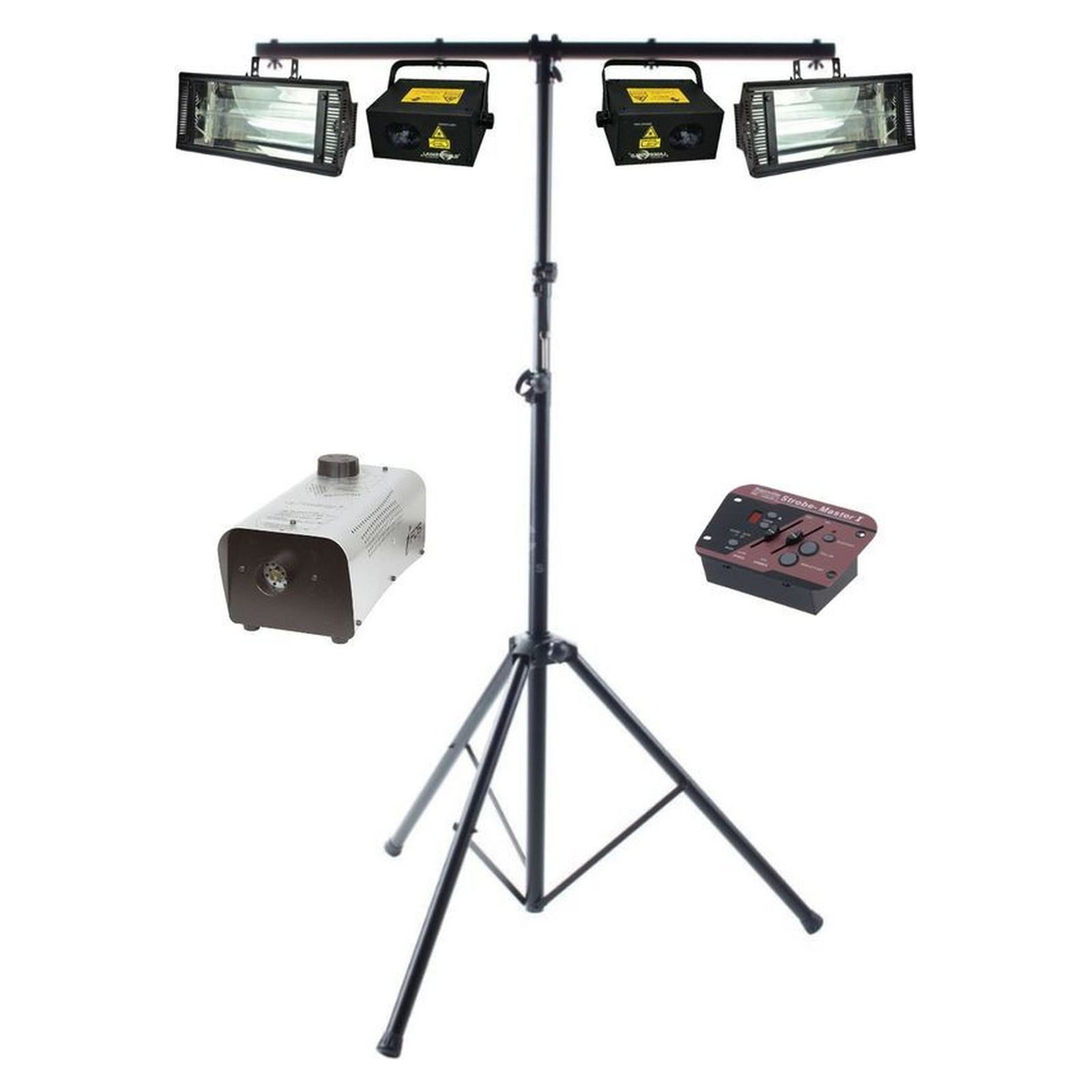 Laser, Strobe & Fog Package - original product photographs on a clean white background