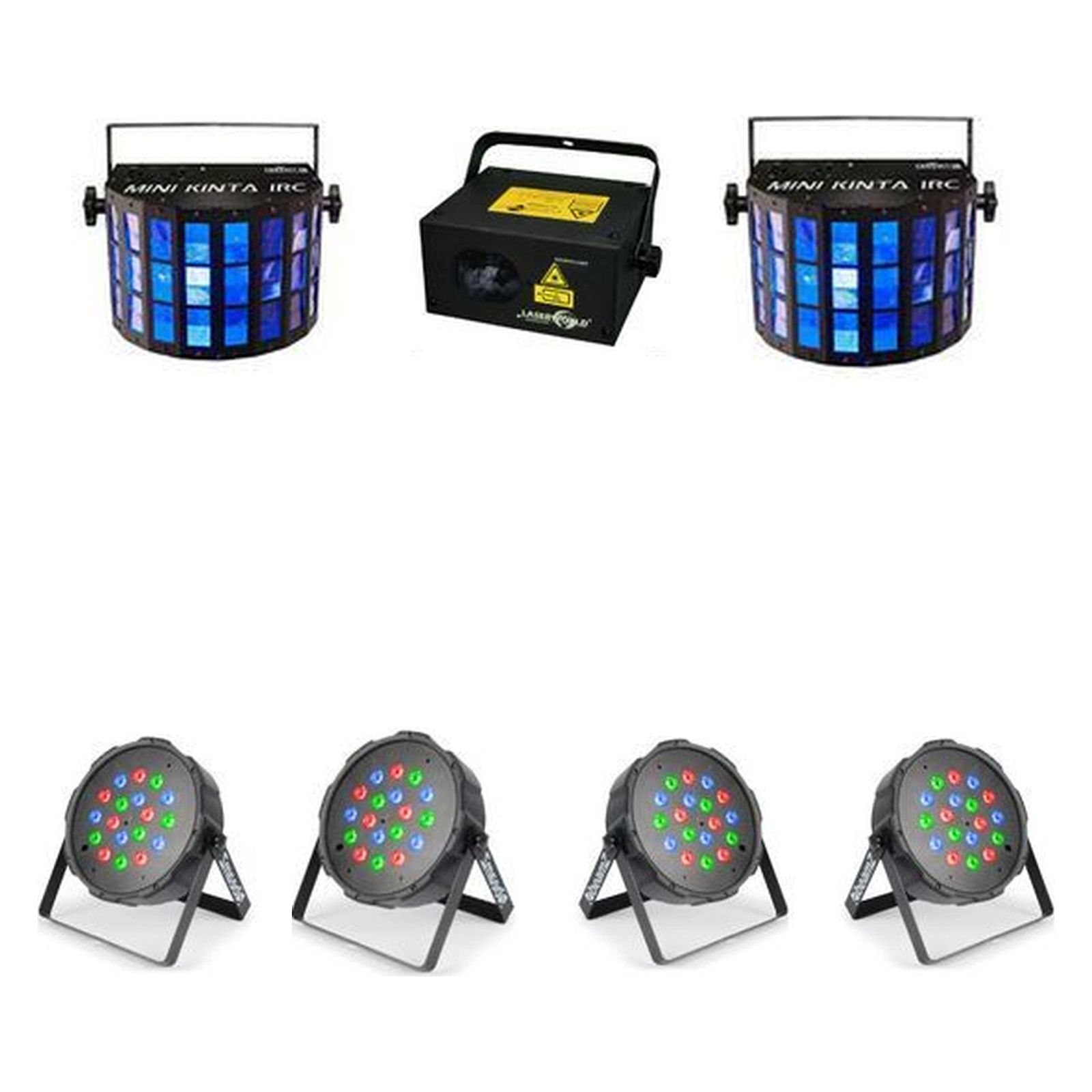 Party Lighting Package 2, original equipment stock-photo package layout on white