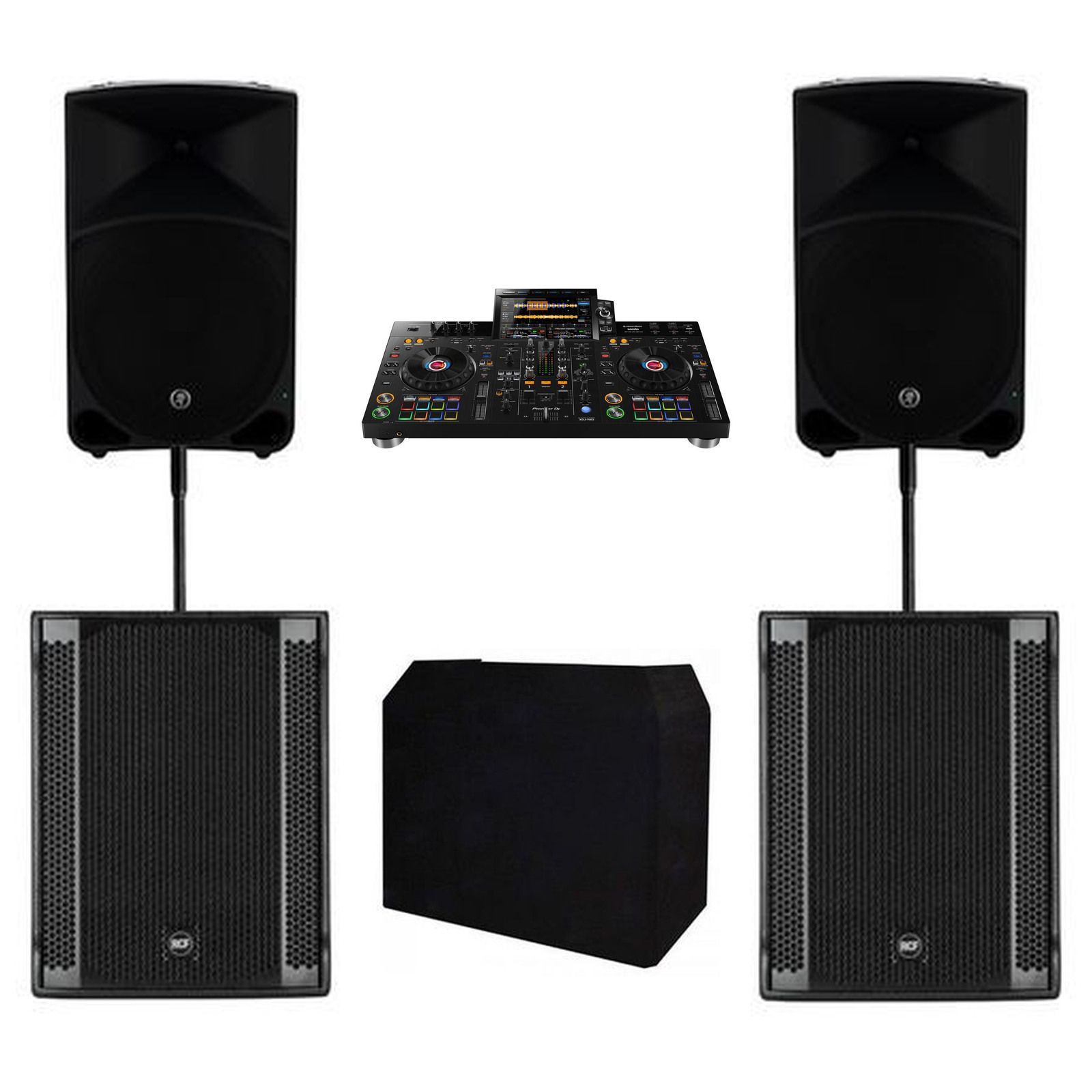 Pioneer RX3 Sound & Booth Package — original equipment stock-photo package layout on white
