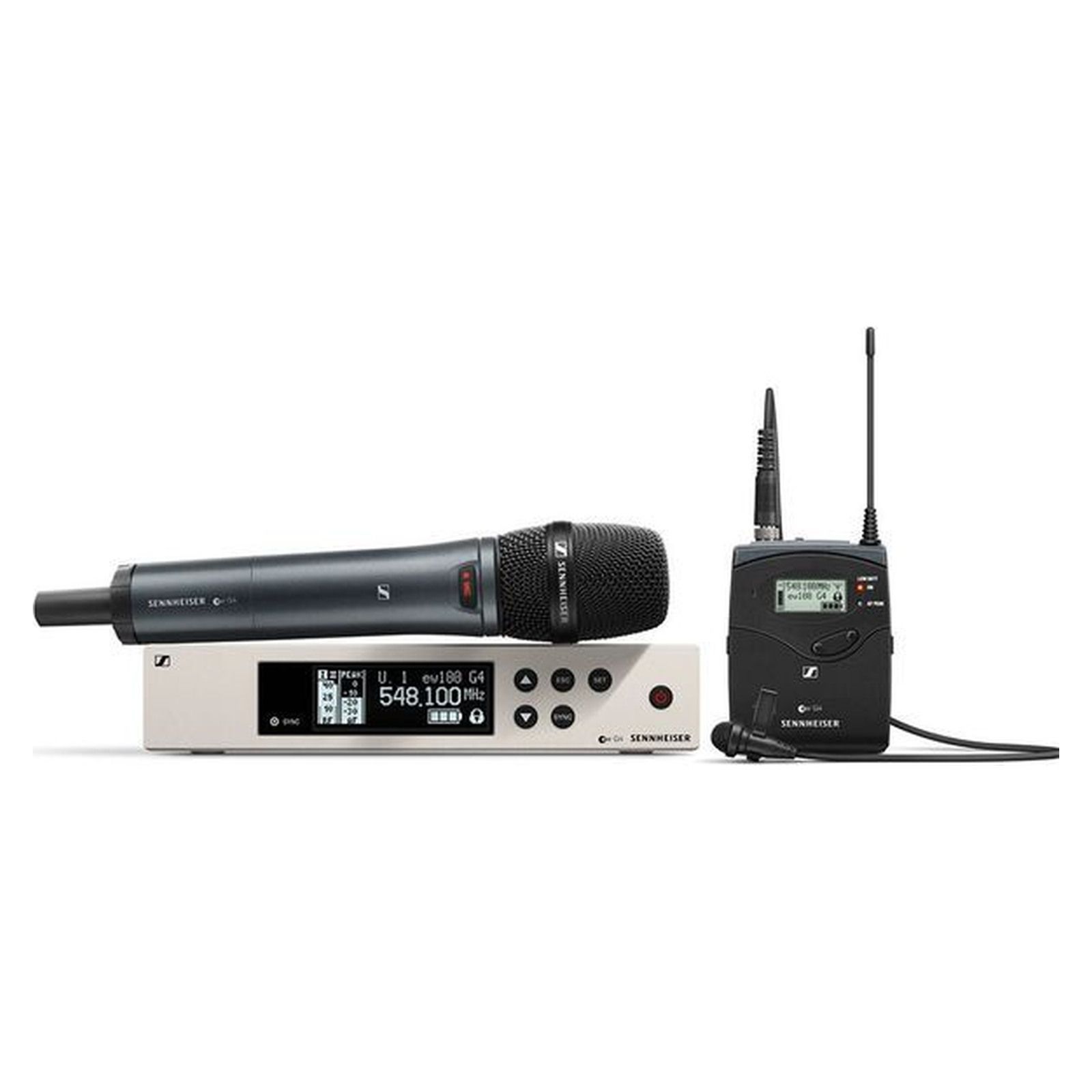Sennheiser EW 100 G4 Wireless Microphone System - original product photographs on a clean white background