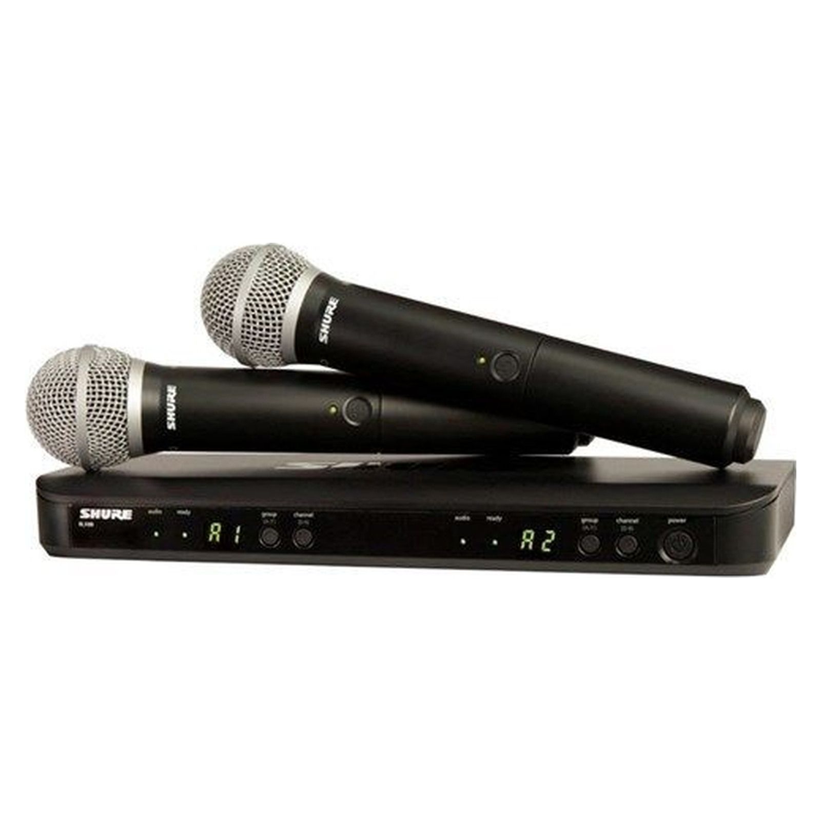Shure BLX 288AZ/SM58-M17 Dual Wireless Microphones - original product photographs on a clean white background
