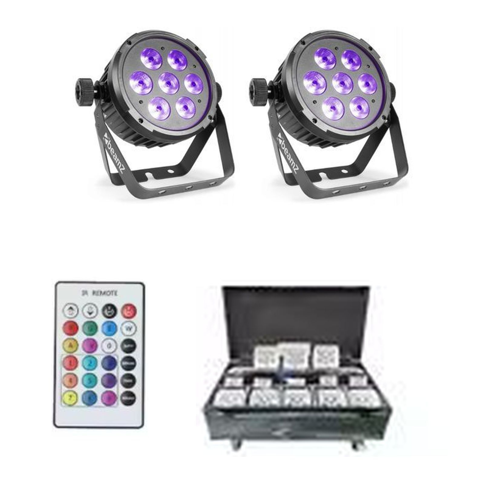Venue Uplight & Colour Wash Package — original equipment stock-photo package layout on white