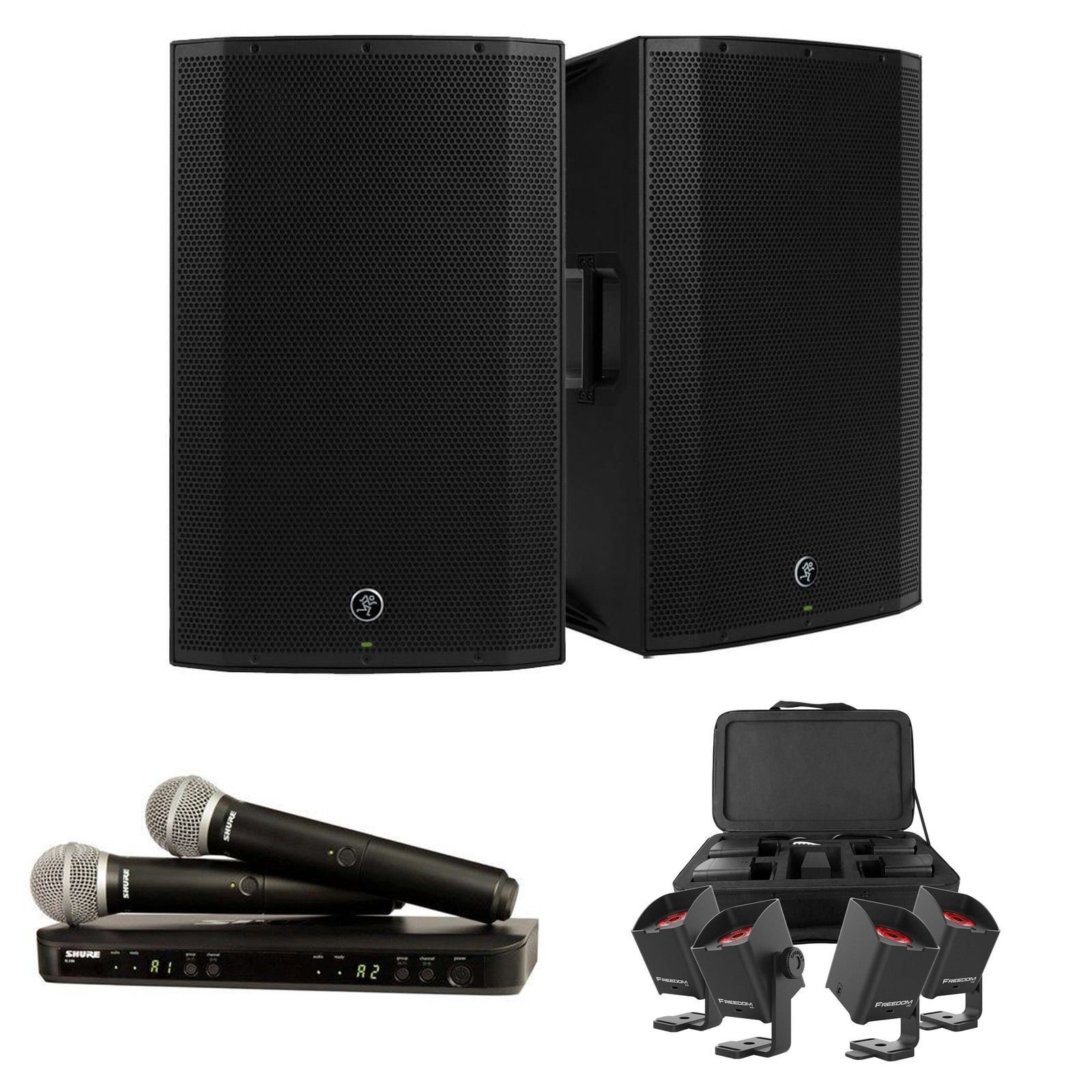 Wedding Speeches & Uplight Package — original equipment stock-photo package layout on white