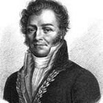 A black and white portrait of a man in a suit and tie.