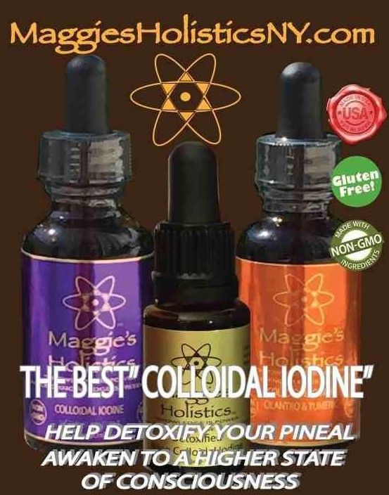 Three bottles of colloidal iodine from maggies holistics ny