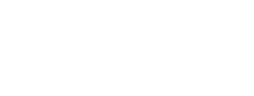 A white logo with stylized text against a white background.