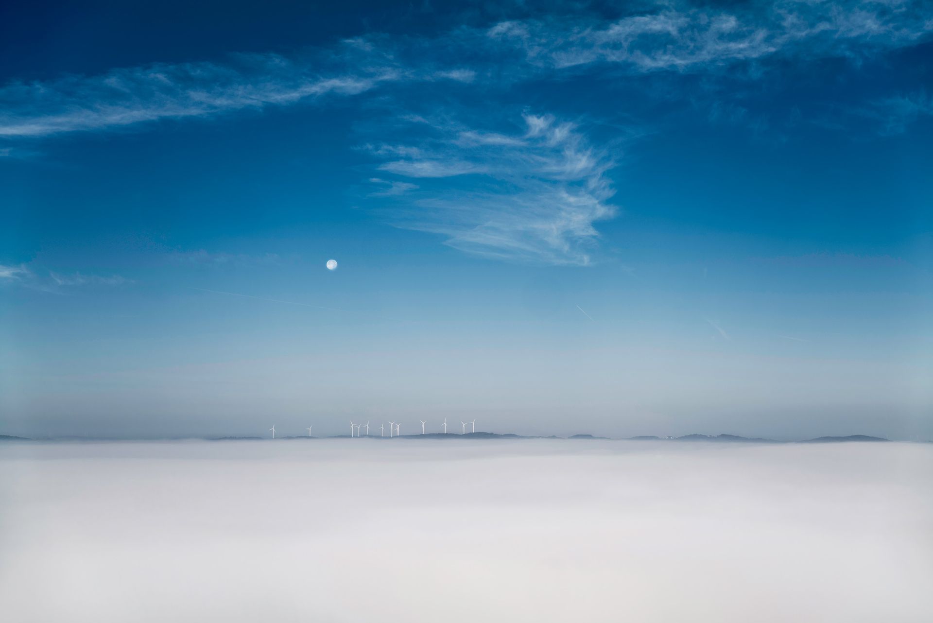 Landschaftsbild Morgennebellandschaft im Oktober