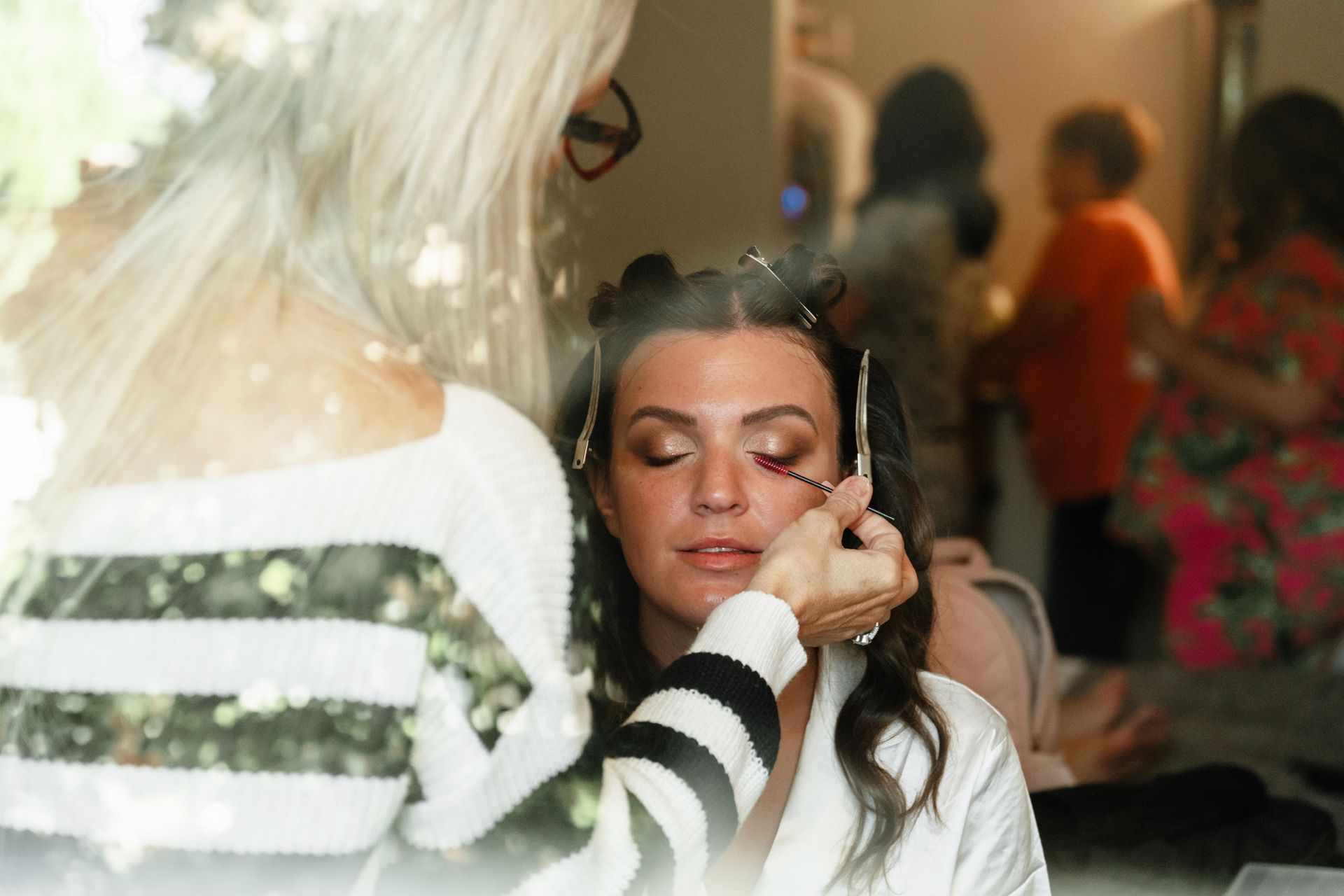 Hochzeitsfoto getting ready der Braut