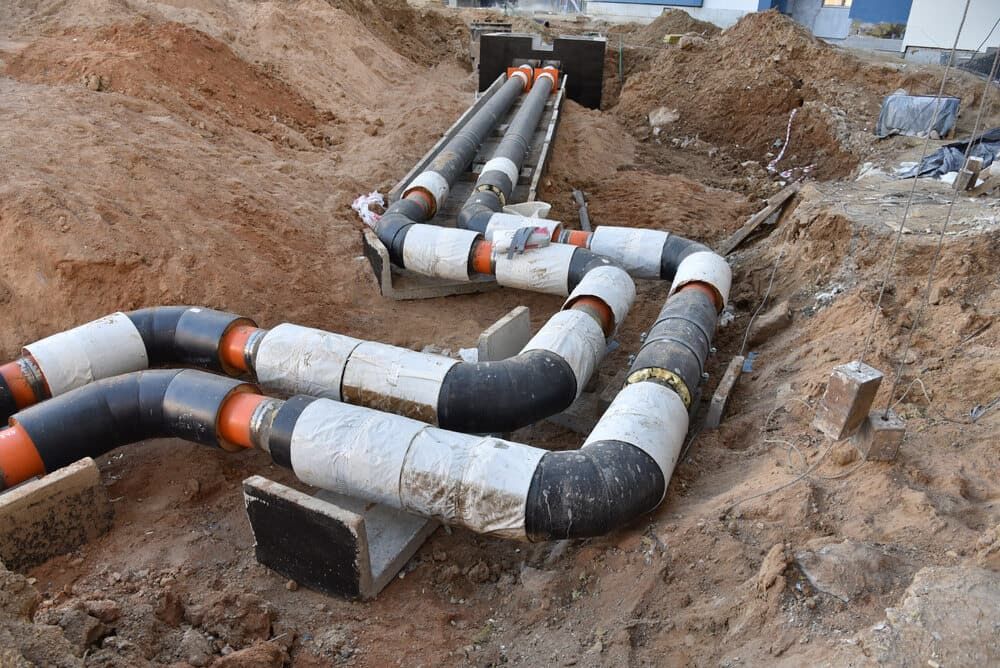 A Bunch of Pipes Are Laying in the Dirt — Tony Gordon Septic Tank Cleaning in Bellingen, NSW