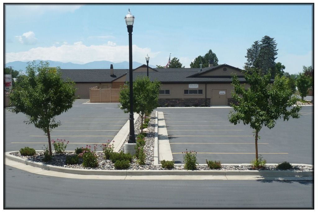 Interior and exterior photos of Holbrook Mortuary in Millcreek Utah.