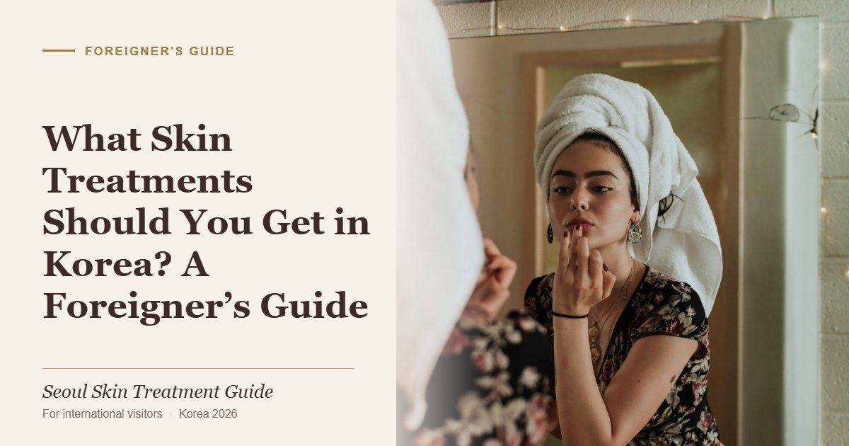 Cover image for a guide to choosing skin treatments in Korea as a foreigner