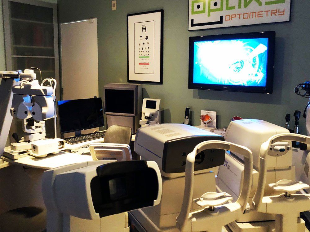 View of optometrist's office at Urban Optiks Optometry