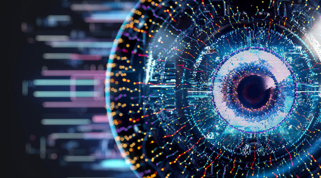 A close up of a computer generated image of an eye