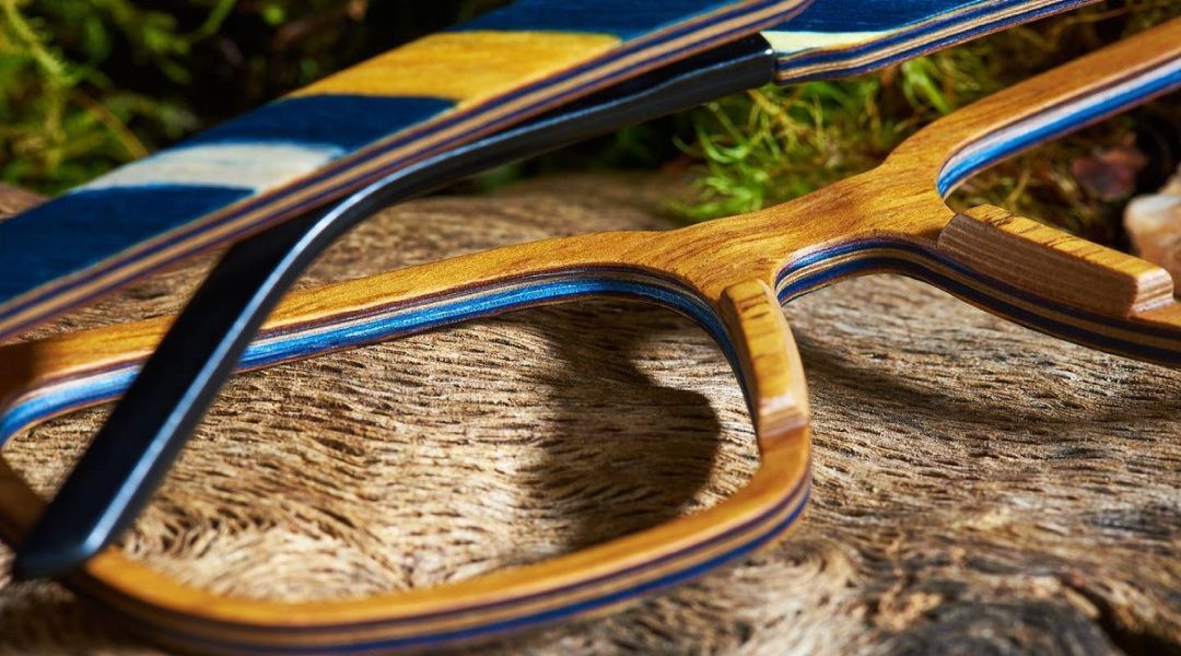 Close up of a FEB31ST frame showing the grains of wood and craftsmanship