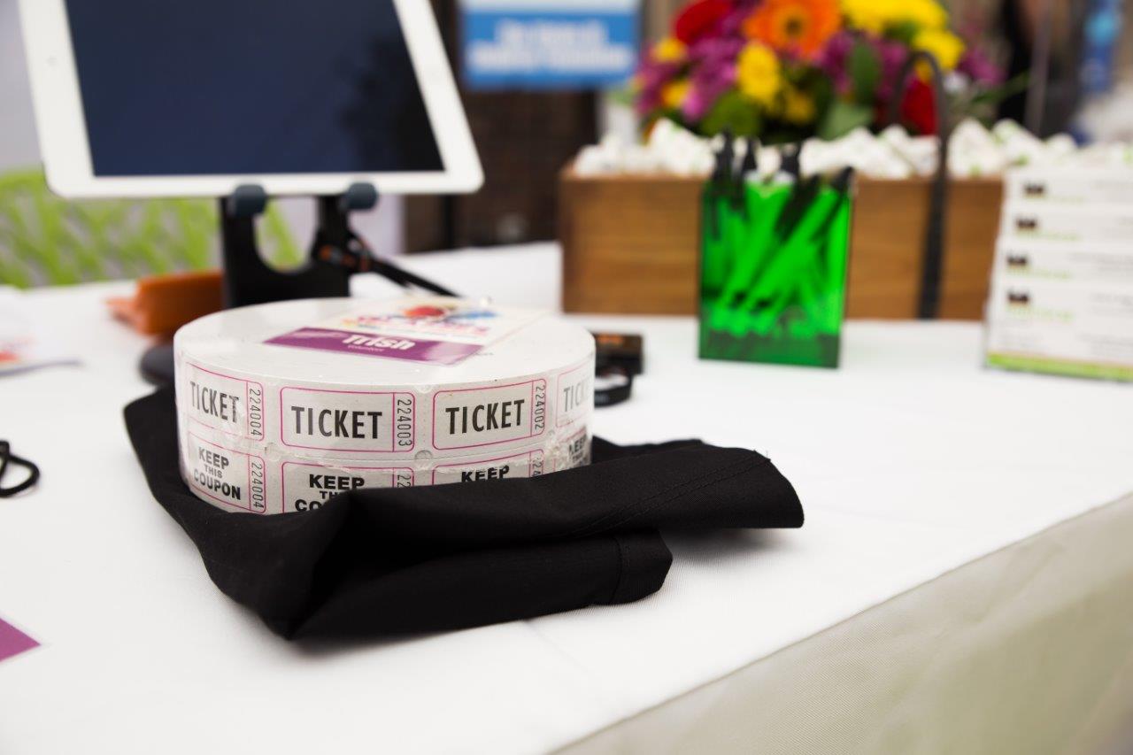 Close up of drawing tickets at 2018 Raise Your Glasses