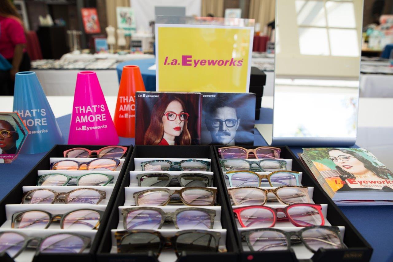 la Eyeworks sign and display at 2018 Raise Your Glasses