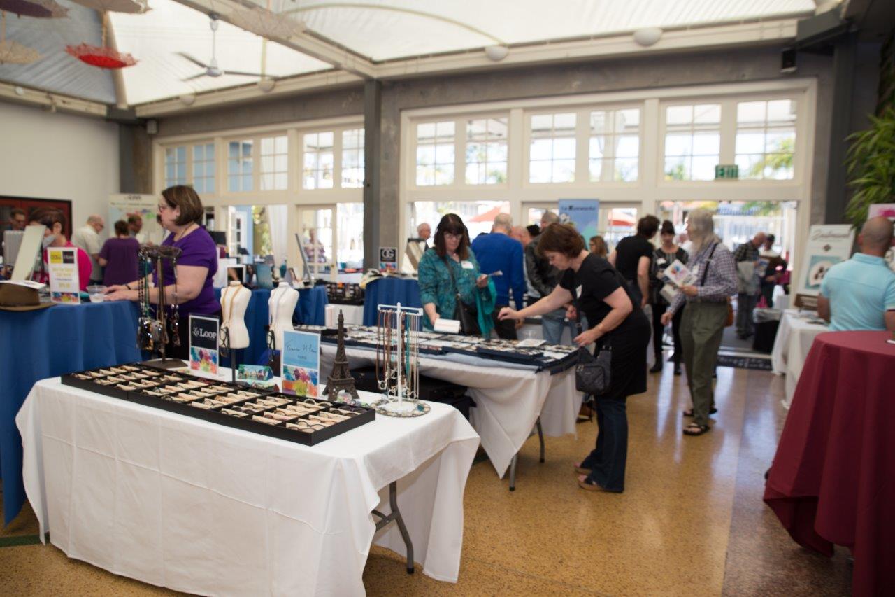View of indoor shopping area at Raise Your Glasses 2018 Event