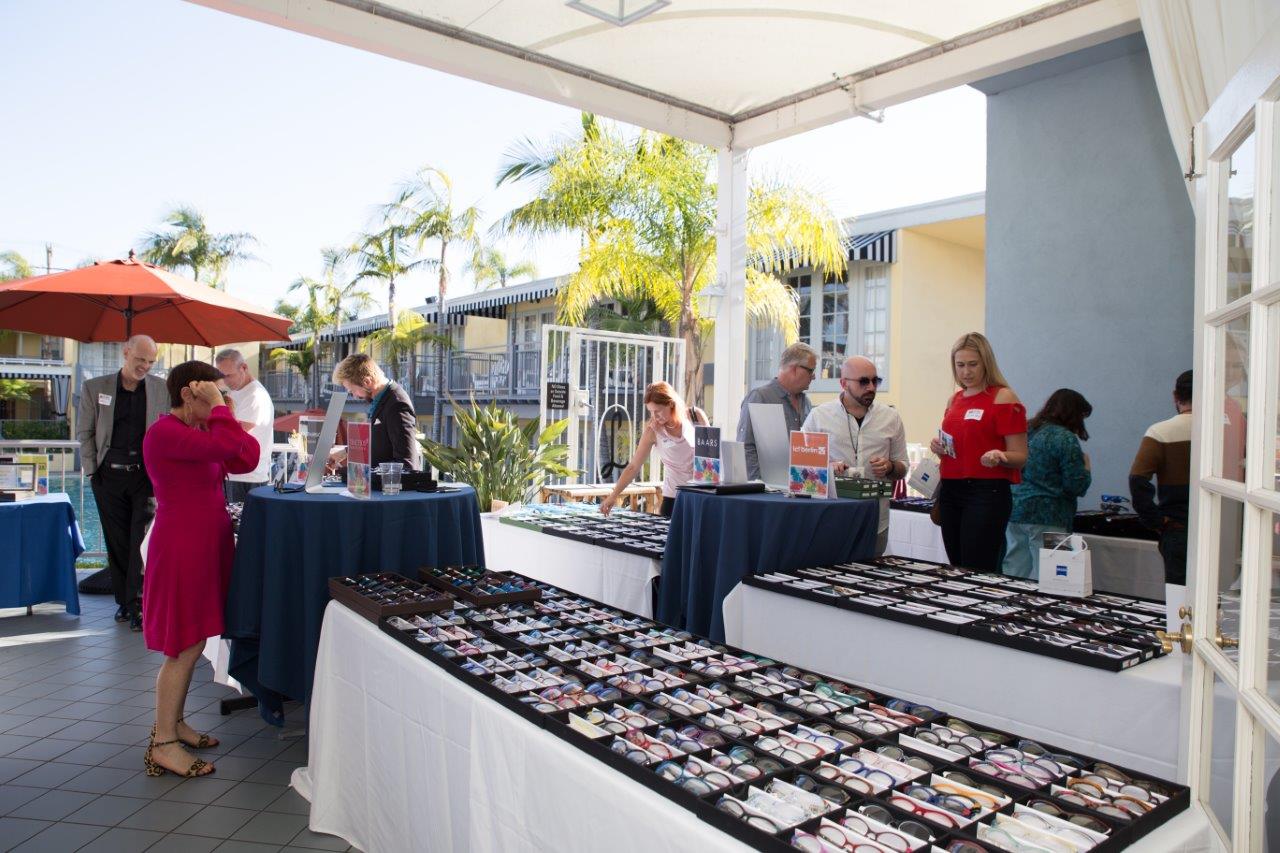 Another view of many tabletop frameline displays at Raise Your Glasses 2018 Event